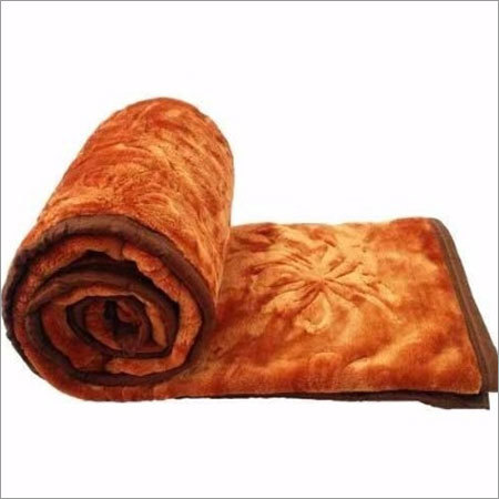 Mink Blanket - Polyester Material, 50x60 Inches, Cream Color | Lightweight, Soft Cotton Filling, Floral Pattern, Cozy & Foldable Winter Essential
