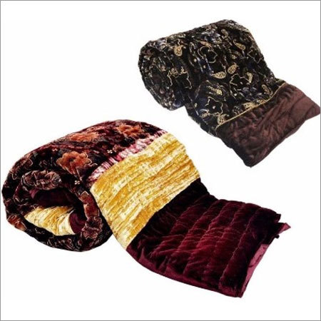Mink Blanket - Polyester Material, 50x60 Inches, Cream Color | Lightweight, Soft Cotton Filling, Floral Pattern, Cozy & Foldable Winter Essential