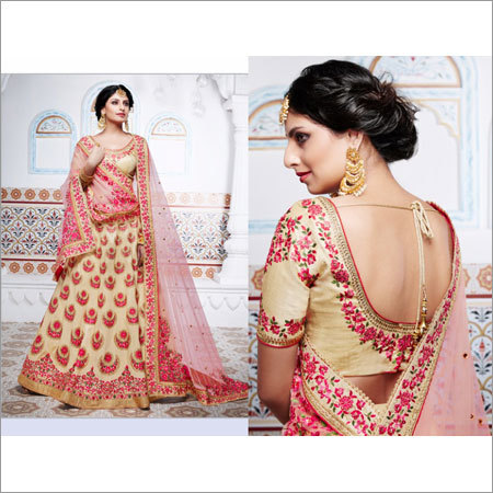 Multi Colour Embroidery Lehenga