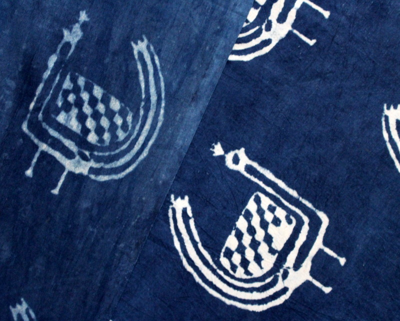Dabu Print Indigo Blue Fabric - 100% Cotton, 60x60 Thread Count | Hand Block Printed, Lightweight, Soft For Garments, Curtains, Quilting, Home Decor