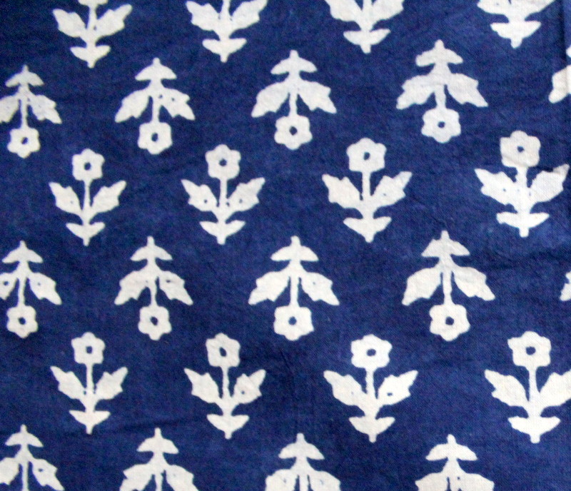 Indigo Blue Block Print Fabric - 100% Cotton, 60x60 Thread Count | Hand Printed, Light Weight, Soft, Ideal For Garments, Curtains, And Quilting