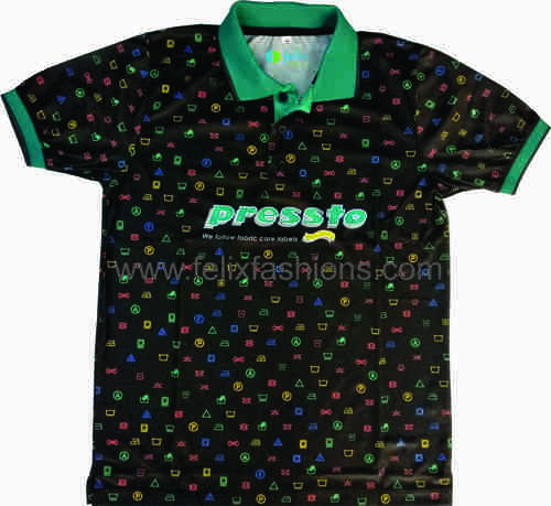 Customized T-Shirt - 100% Polyester Full Sublimation Printing, Unisex Polo with Short Sleeves | Printed Design, Customized Size