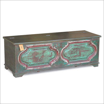 Wooden Carved Front Trunk Box