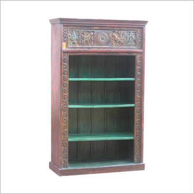 लकड़ी की नक्काशी की गई फेड बुककेस