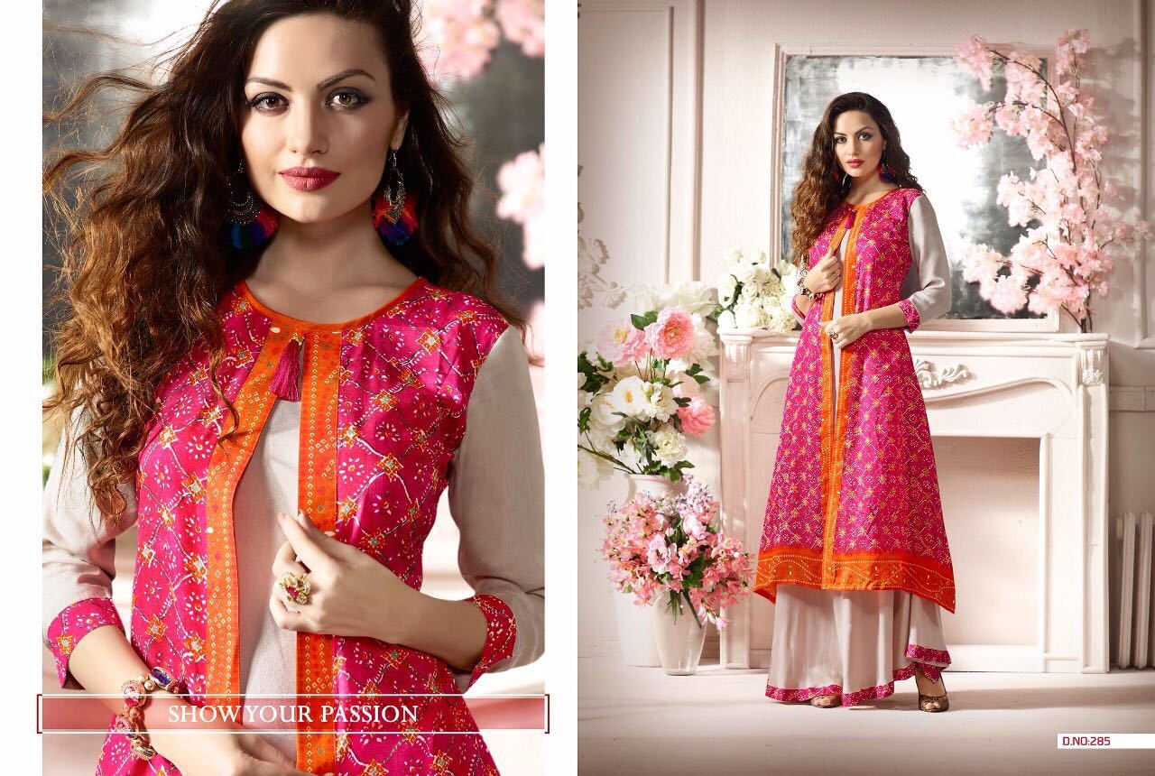Red And Green Rayon Kurtis