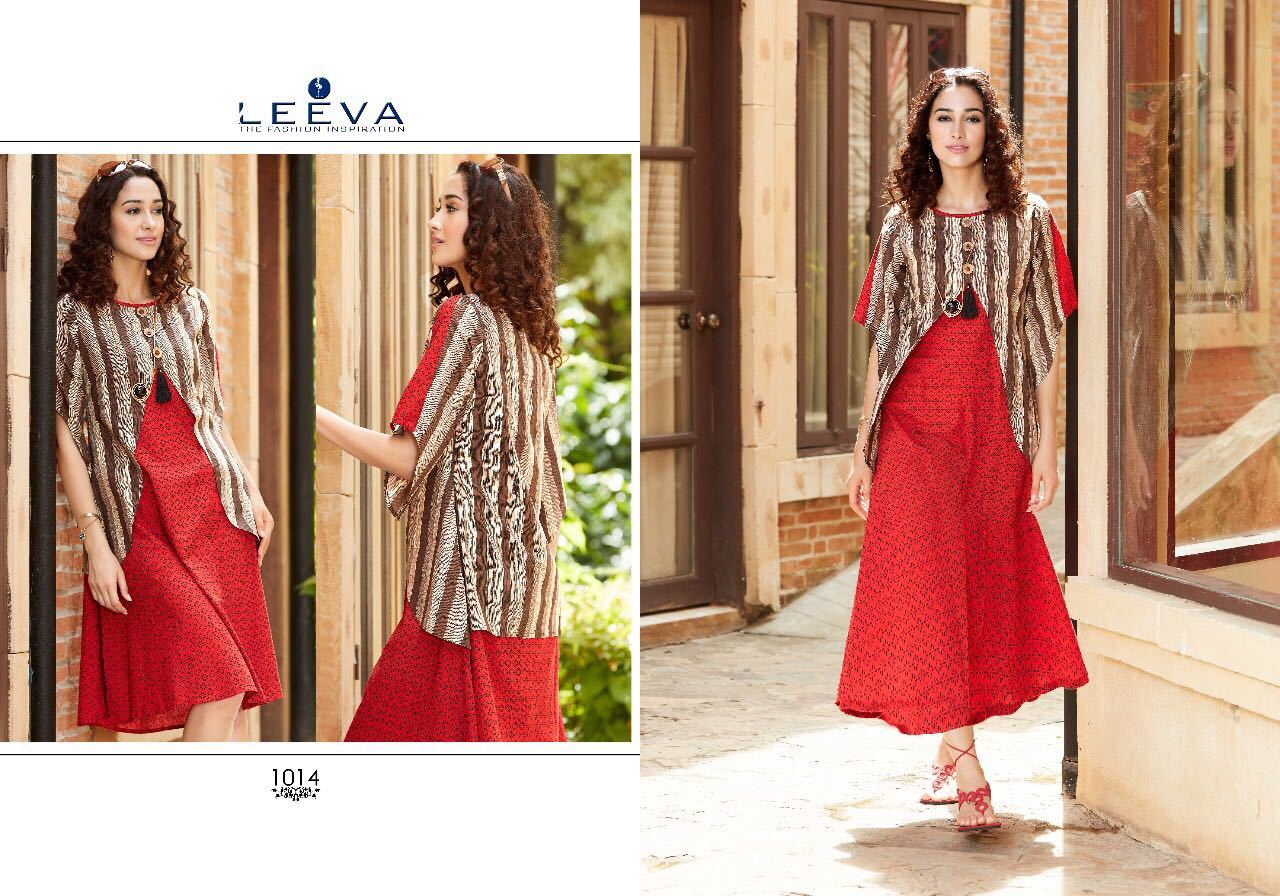 White And Blue Ladies Fancy Kurti