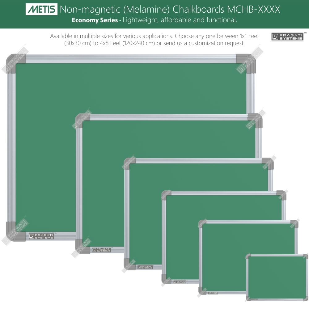 Metis Economy Non-magnetic (Melamine) Chalkboards 100% Scratch-resistant