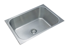 Square Bowl Sink - Stainless Steel, 16"x18" To 24"x18" | Durable, Easy Clean, Satin Finish, Undermount, 3.5" Drain