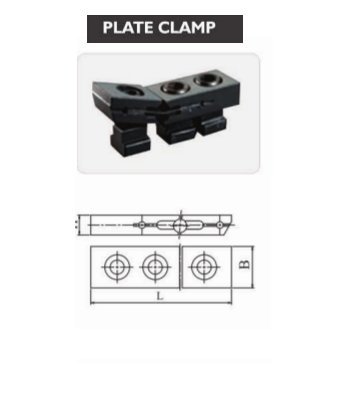 Plate Clamp - Hardened Steel, 8-22mm Sizes | Low Height & Side Clamping, Effective for Flat Jobs, Spherical Washer for Stability
