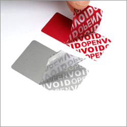 Security Labels - Chrome, 20mm - 170mm Size, Red Color | Pressure-Sensitive Adhesive, Anti-Tamper Protection