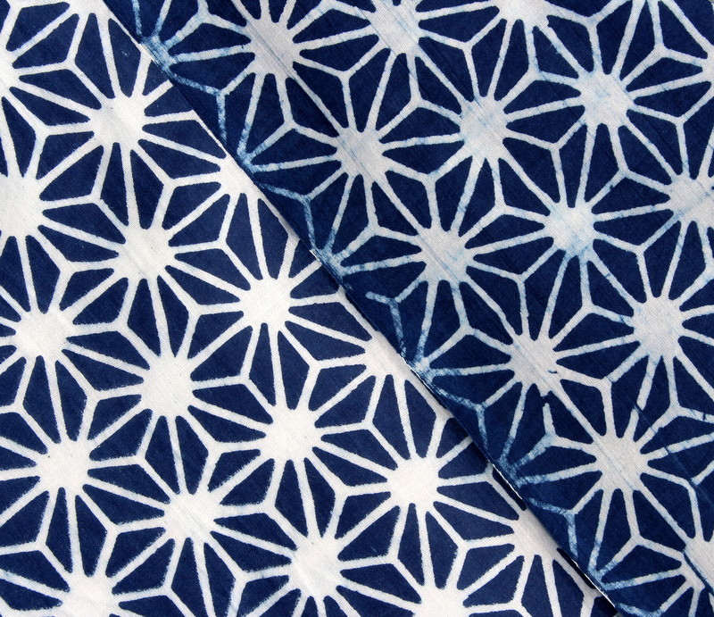 100%cotton Handmade Cotton Dimond Print Indigo Fabrics