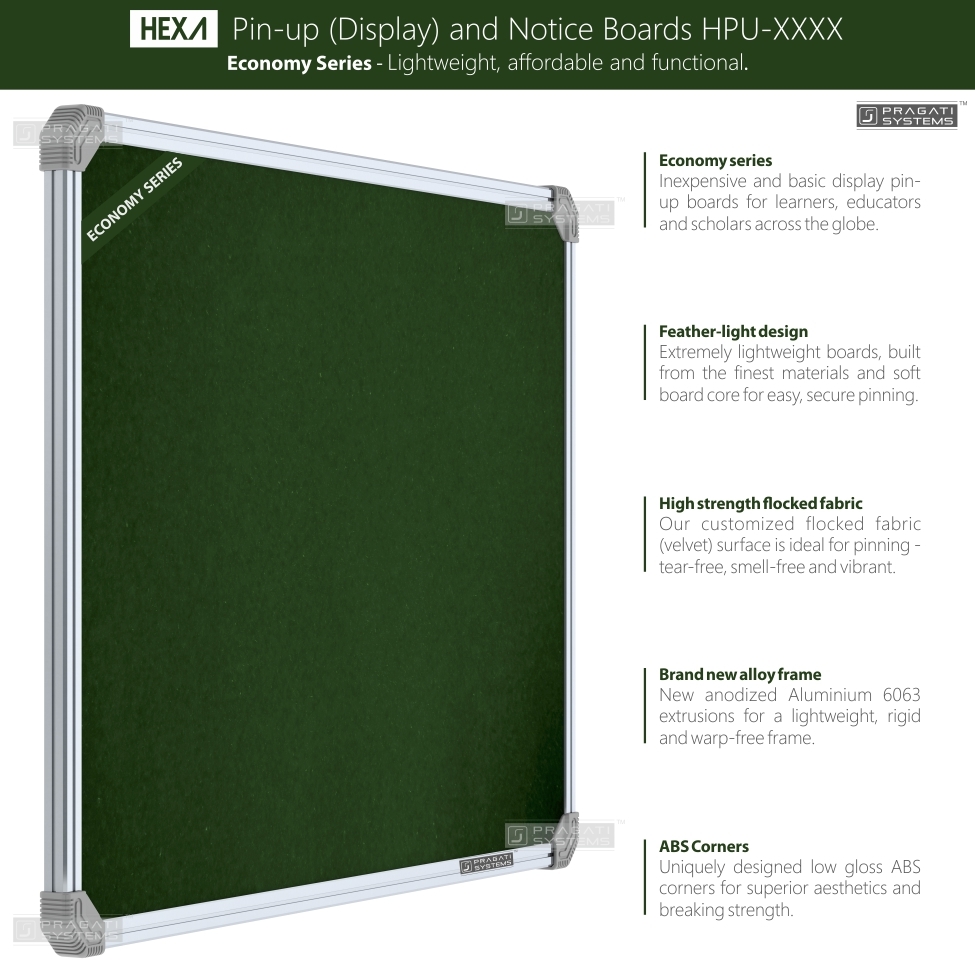 Hexa Pin-up Boards (Display & Notice Boards) - Advantage: High Tear Resistance And Smell-free Fabric