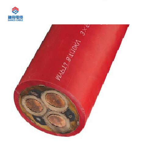 Myptj-8.7/10 - Mobile Rubber Mining Cable, 3 Core Stranded Copper Conductor, Medium Voltage, Metallic Shielding