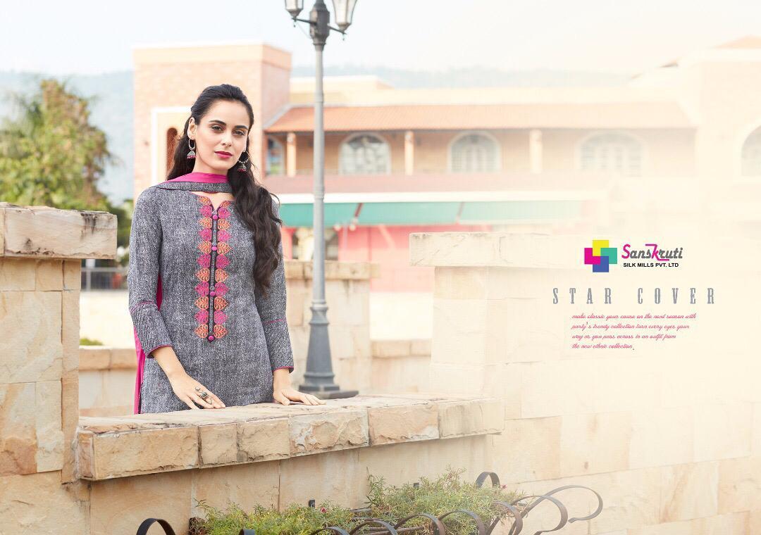 Cotton Glez Materials - Cotton Top, Cotton Bottom, Chiffon Dupatta | Soft Fabric, Stylish Printed Design, 10 Pieces