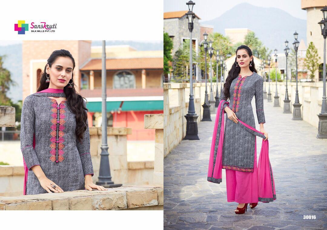 Cotton Glez Materials - Cotton Top, Cotton Bottom, Chiffon Dupatta | Soft Fabric, Stylish Printed Design, 10 Pieces
