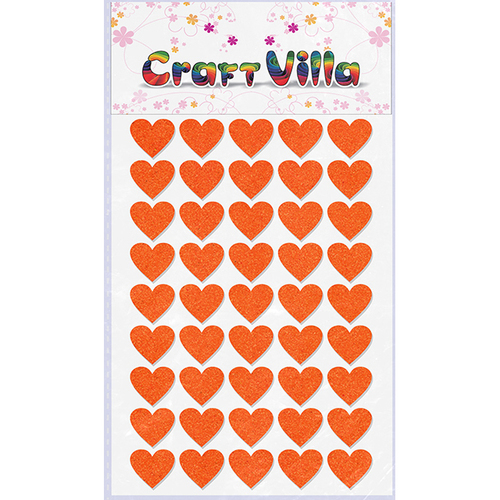 क्राफ्ट विला स्मॉल कार्ड हार्ट ग्लिटर स्टिकर