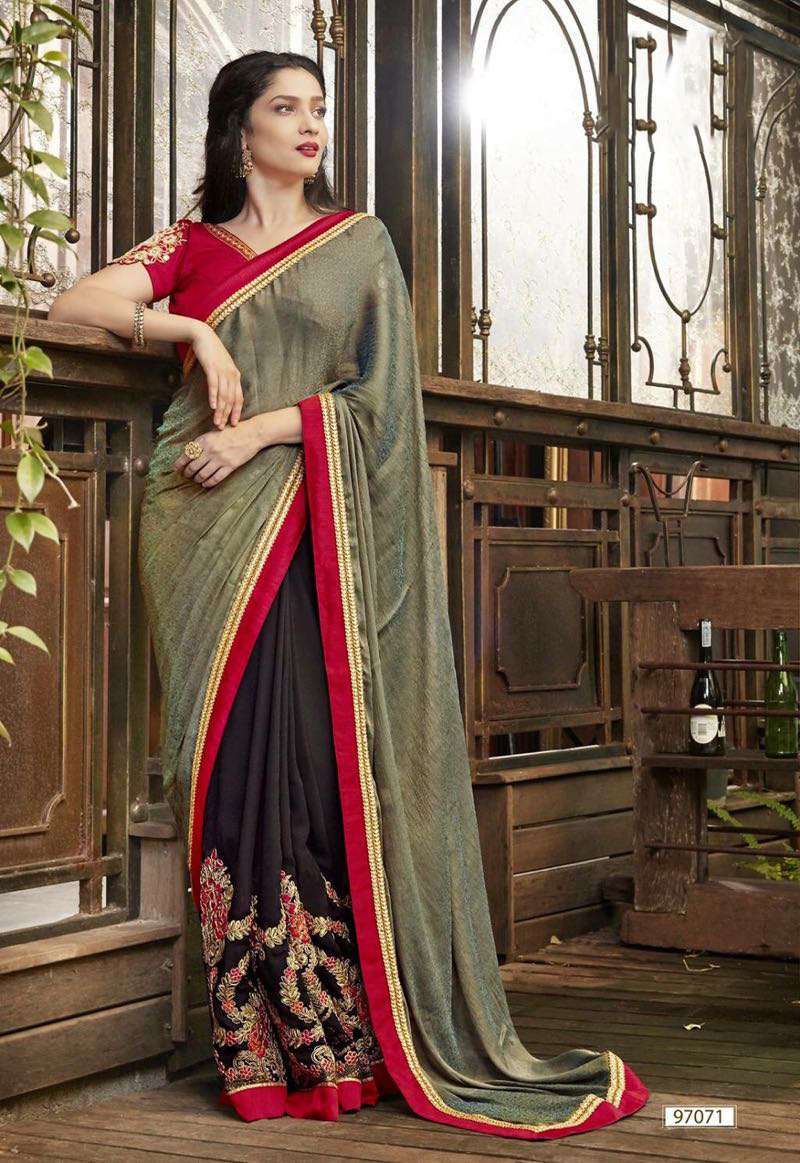 White Fancy Georgette Sarees