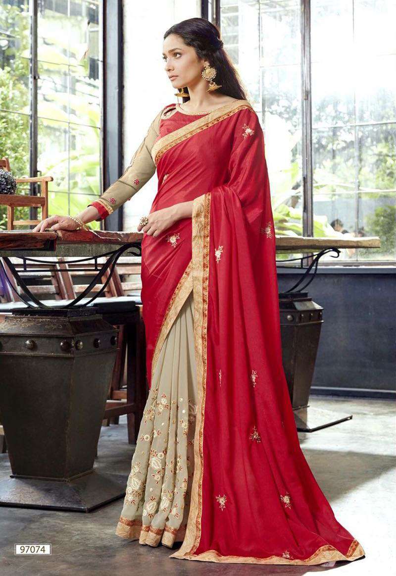 White Fancy Georgette Sarees