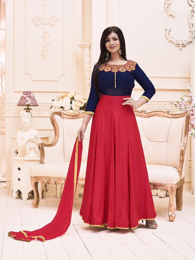 Bollywood Anarkali Suit - Banarasi Silk, Semi-stitched Up To Size 42, Green | Embroidered Design, Net Dupatta, Ethnic Modern Style