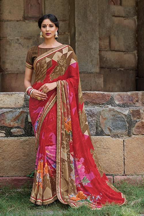 Printed Georgette Saree