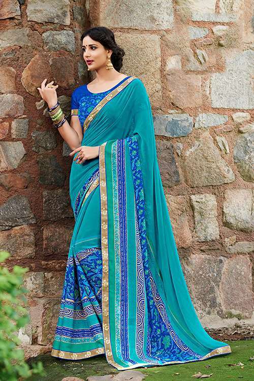 Printed Georgette Saree