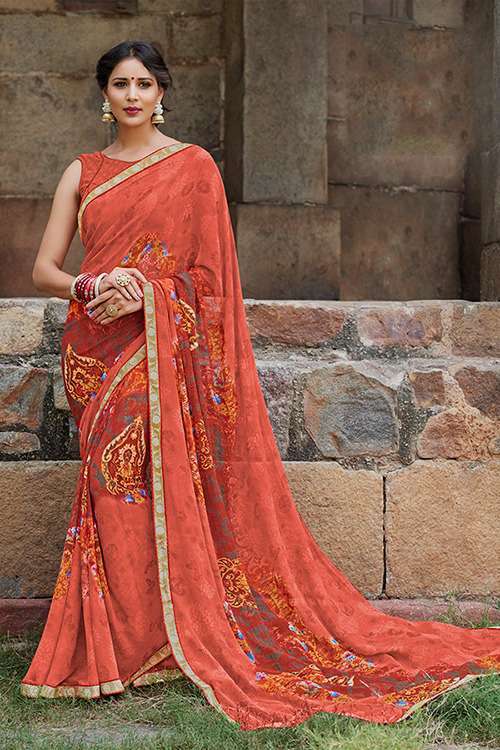 Printed Georgette Saree