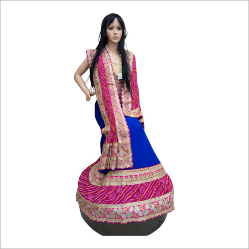 Ladies Crepe Bandhani Lehenga