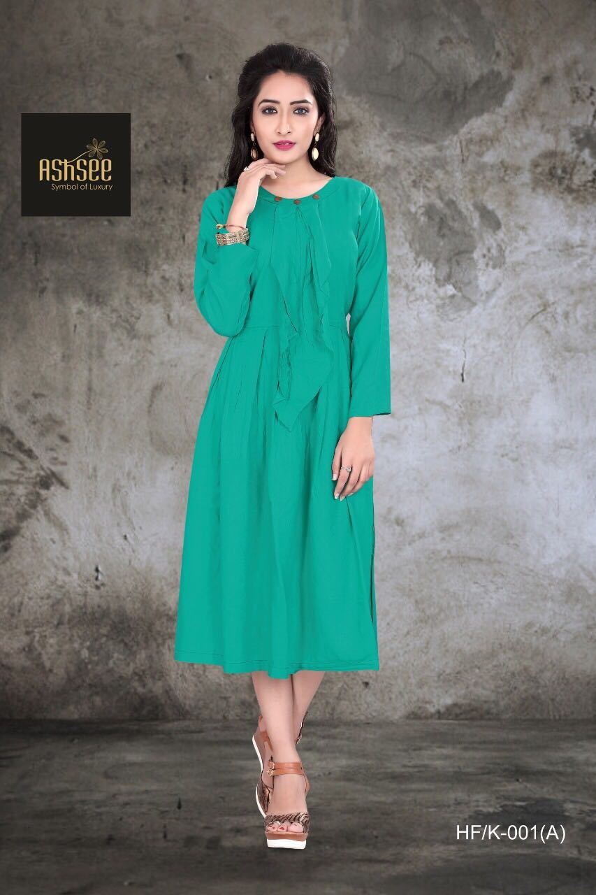 Rayon Fabric Kurti With Jacket