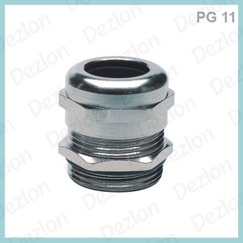 Brass PG 11 Cable Gland - IP68 Rated, Nickel Plated, Durable Quality, 4mm to 10mm Clamping Range
