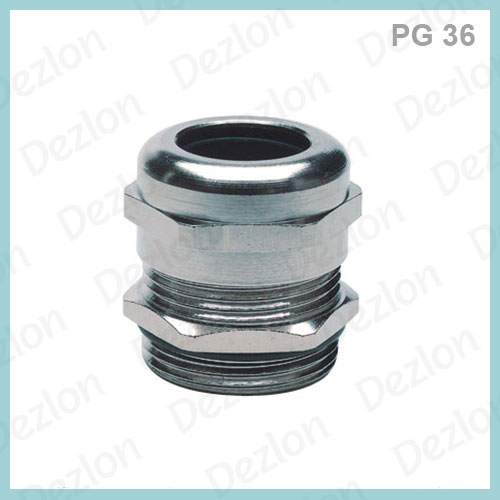 Silver Brass Pg 36 Cable Gland