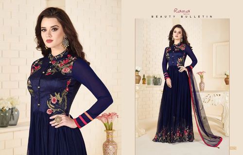 ब्लू पंत शैली डिजाइनर सूट