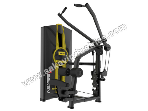 Lat Pull Down Machine - 100 KG Weight Stack, 1300x1260x2350 MM | Adjustable PU Foam Seat, Compact Design for Strength Training