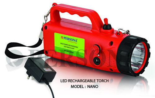 Red And Black Led Rechargeable Torch