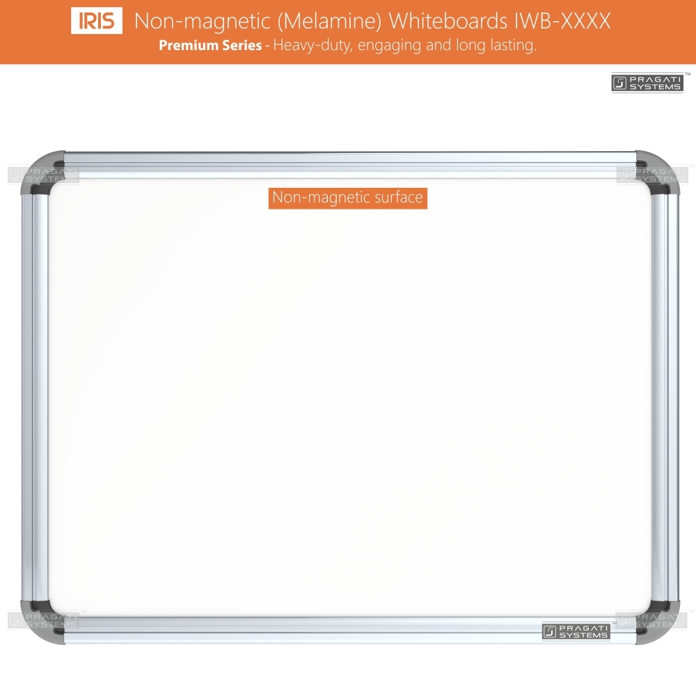 Iris Heavyduty Non-magnetic (Melamine) Whiteboards Dry Erase White Marker Surface