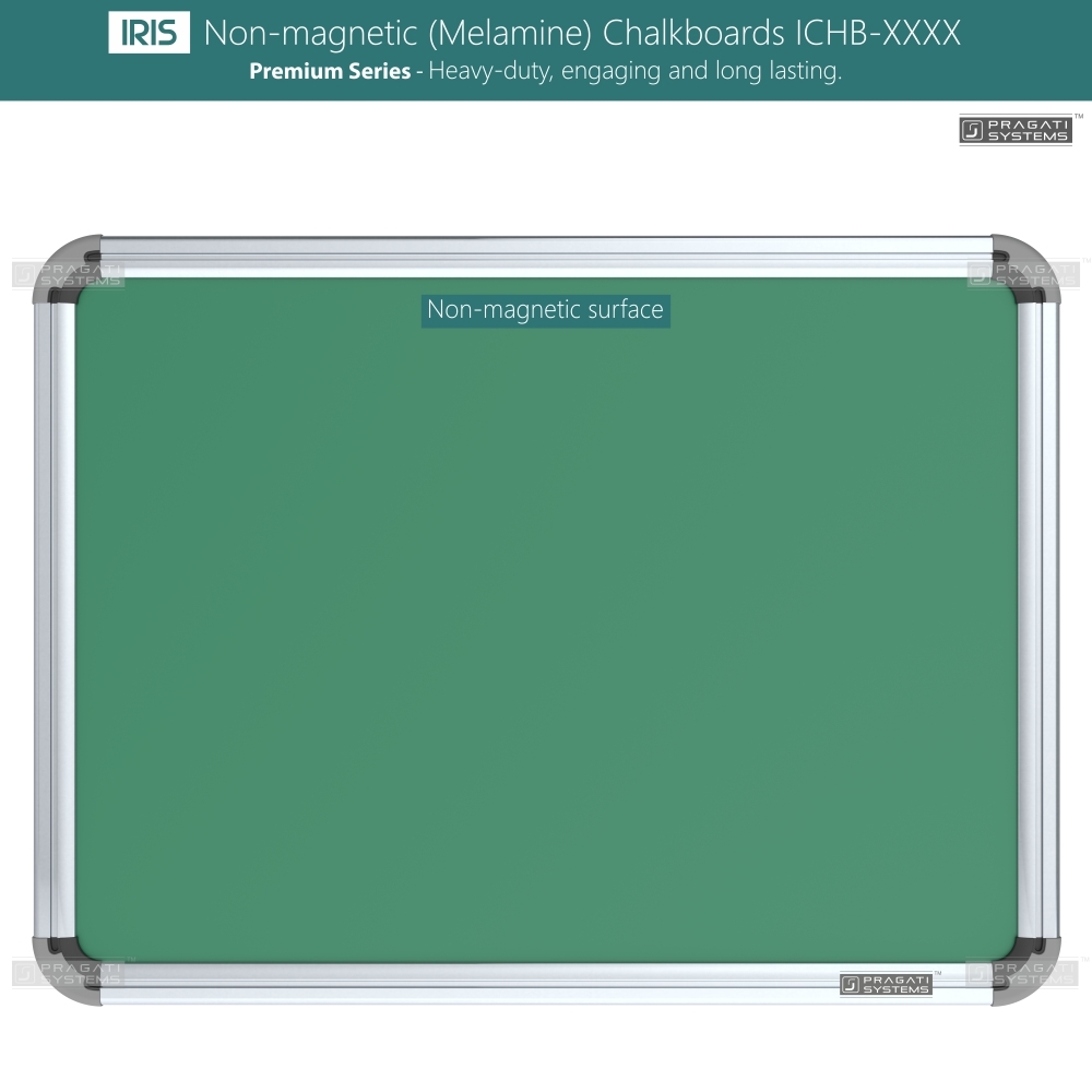 Iris Heavyduty Non-magnetic (Melamine) Chalkboards Easy Wipe