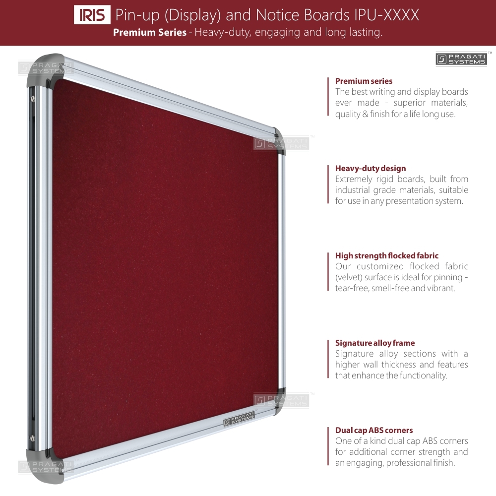 Iris Heavy-duty Pin-up Boards (Display Boards) High Tear Resistance Fabric