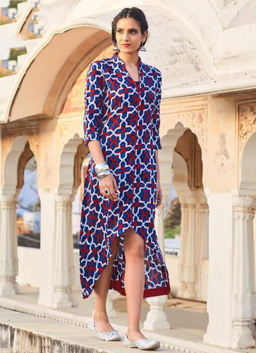 कॉटन पिंटक कुर्ती