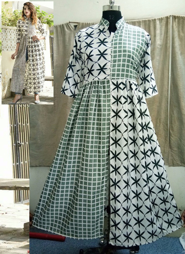 Designer Anarkali Kurti - Cotton | Elegant Anarkali Style Perfect for Every Body Shape, Ideal for a Graceful Traditional Look