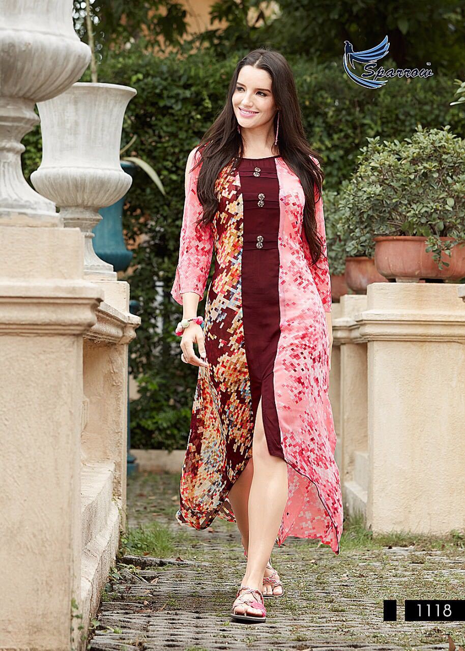 Designer Kurti - Rayon Fabric, Sizes Xl & Xxl, Color Same As Picture | 3-4th Sleeve, Printed Pattern, Washable & Dry Cleanable, Ethnic Style