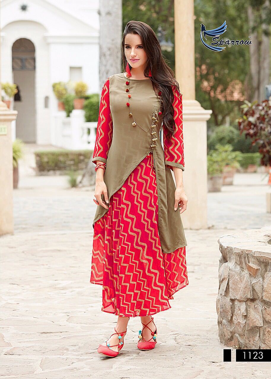 Designer Kurti - Rayon Fabric, Sizes Xl & Xxl, Color Same As Picture | 3-4th Sleeve, Printed Pattern, Washable & Dry Cleanable, Ethnic Style