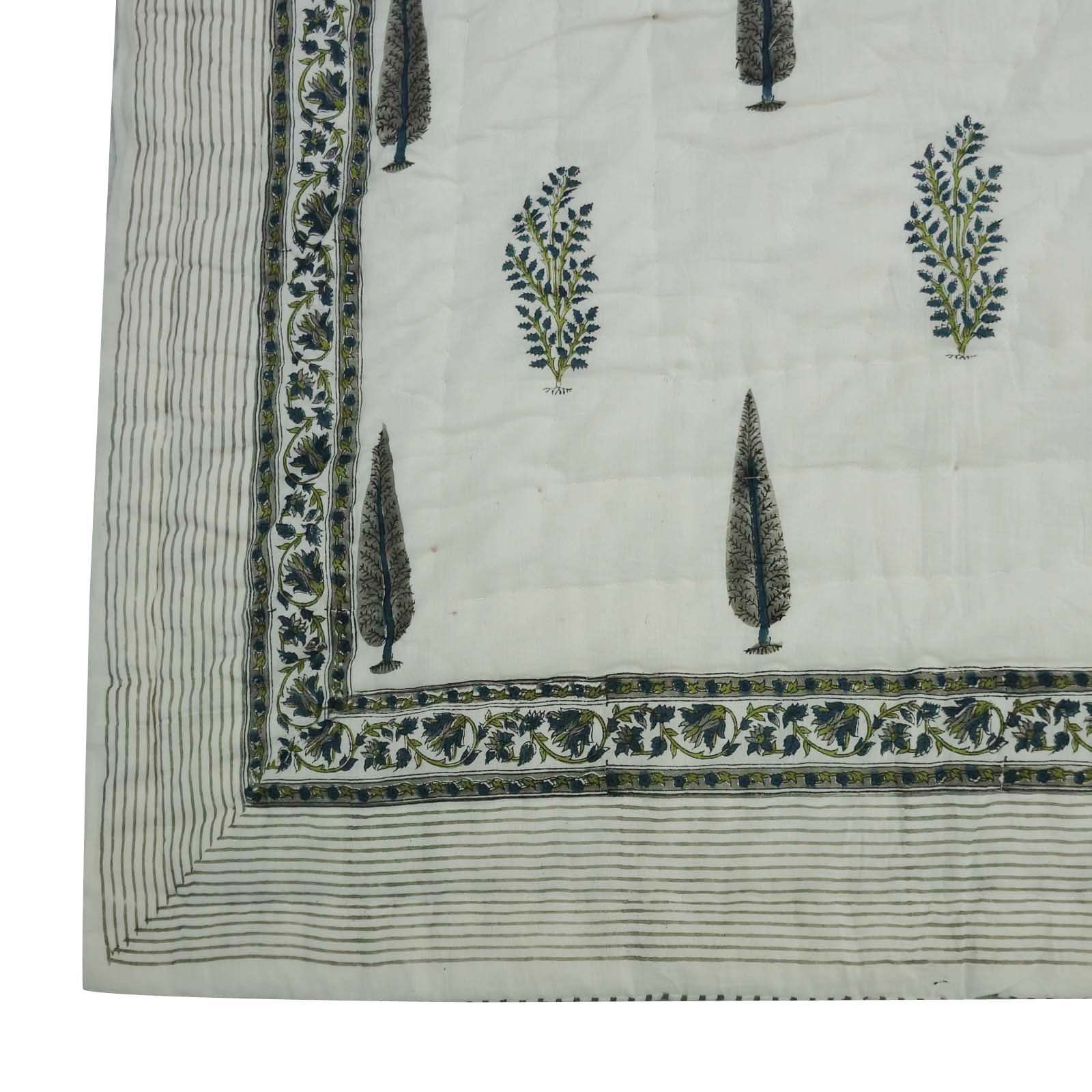 100% Cotton Block Print Jaipuri Quilt