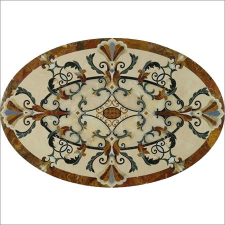 Oval Shape Inlay Flooring