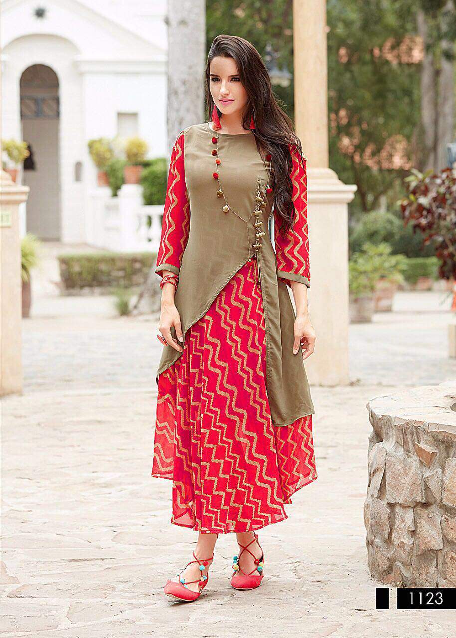 Multi Designer Georgette Kurti