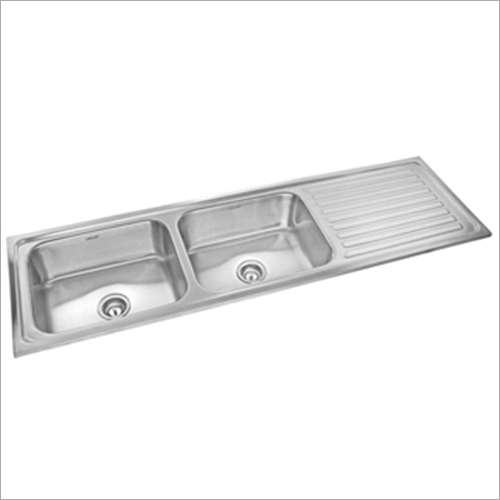 डबल बाउल ड्रेनबोर्ड स्टील सिंक इंस्टॉलेशन टाइप: वॉल माउंटेड