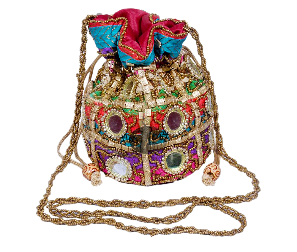 Bags Embroidered Colorful Potlis