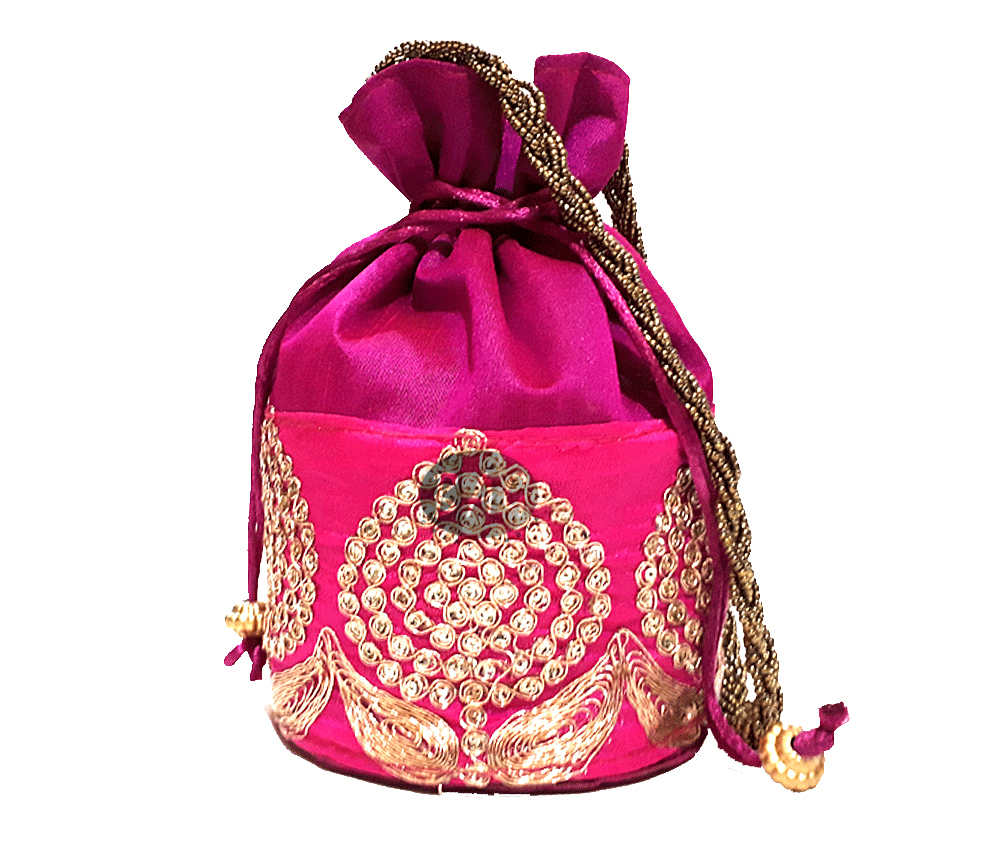 Mehendi Sangeet Return Gifts - Silk Material, 8x7x4 Inches , Assorted Colors Perfect For Festive Celebrations And Memorable Gifting
