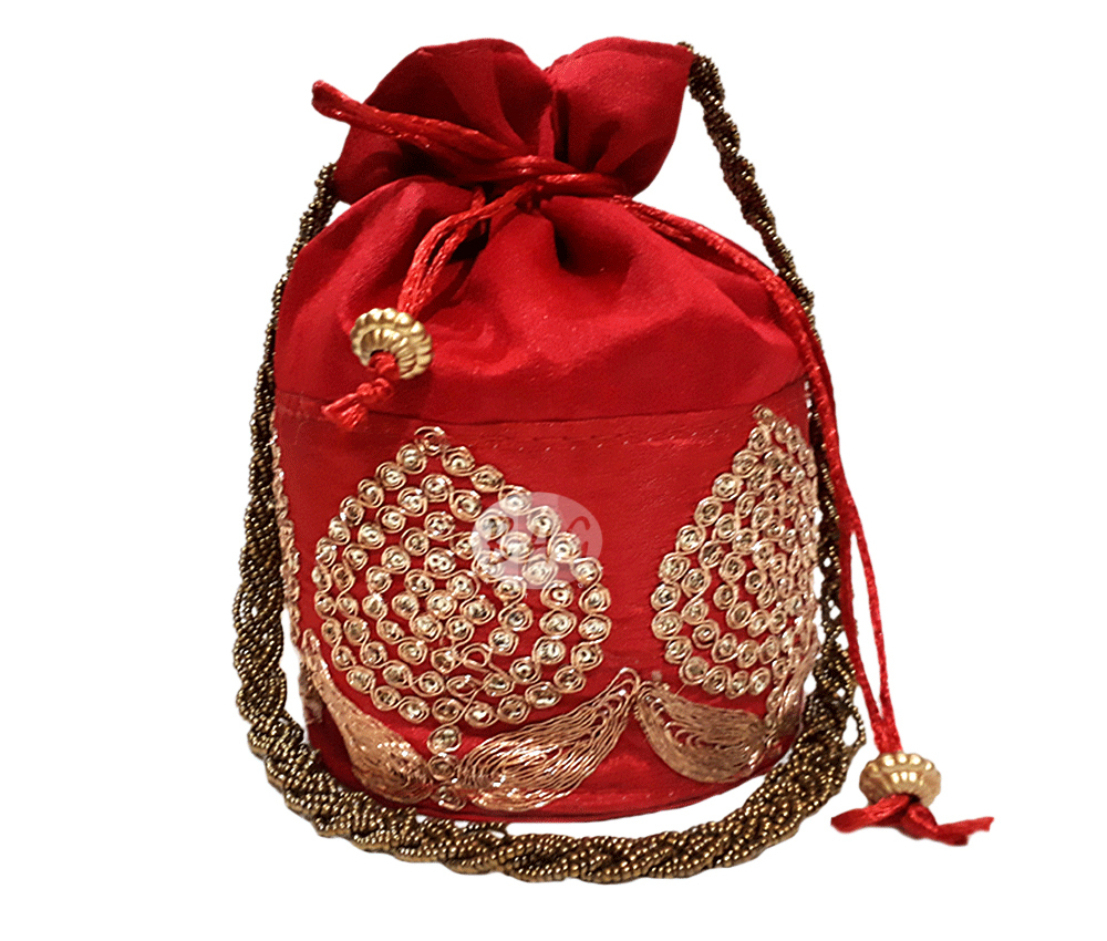 Mehendi Sangeet Return Gifts - Silk Material, 8x7x4 Inches , Assorted Colors Perfect For Festive Celebrations And Memorable Gifting