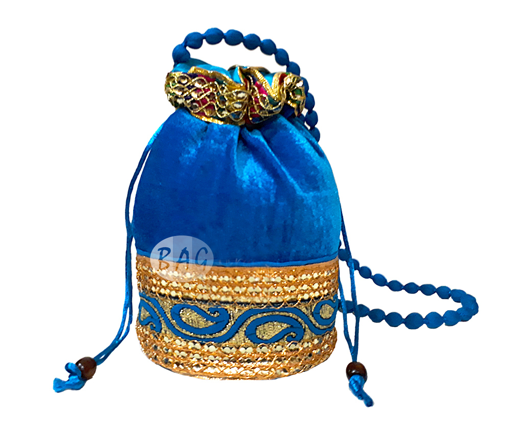 Potli Return Gift Bag - Velvet, 8x7x4 Inches | Assorted Color, Ideal For Wedding Gifts