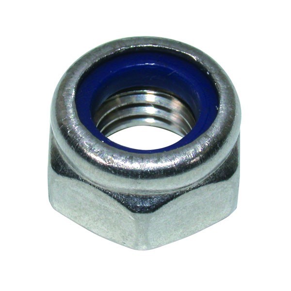 Nylock Nuts - Mild Steel, M3-m48 Size, Silver Color | Self-locking Fastener, Hex Head, Din 982/985 Standard, Vibration Absorption
