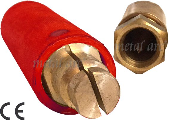 Ce Certified Cct Series - Brass Male & Female Hex Cable Connectors | 400-600 Amps, Rugged Heat Oil & Abrasion Resistant Insulation